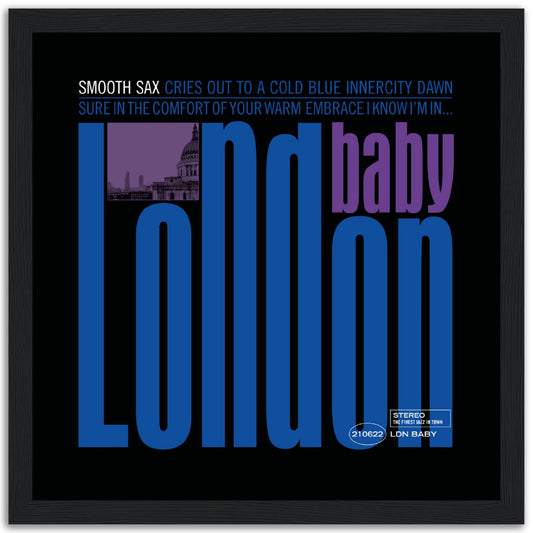 London Remix Album Art - Kind of Blue (in London Baby) Wooden Framed Print