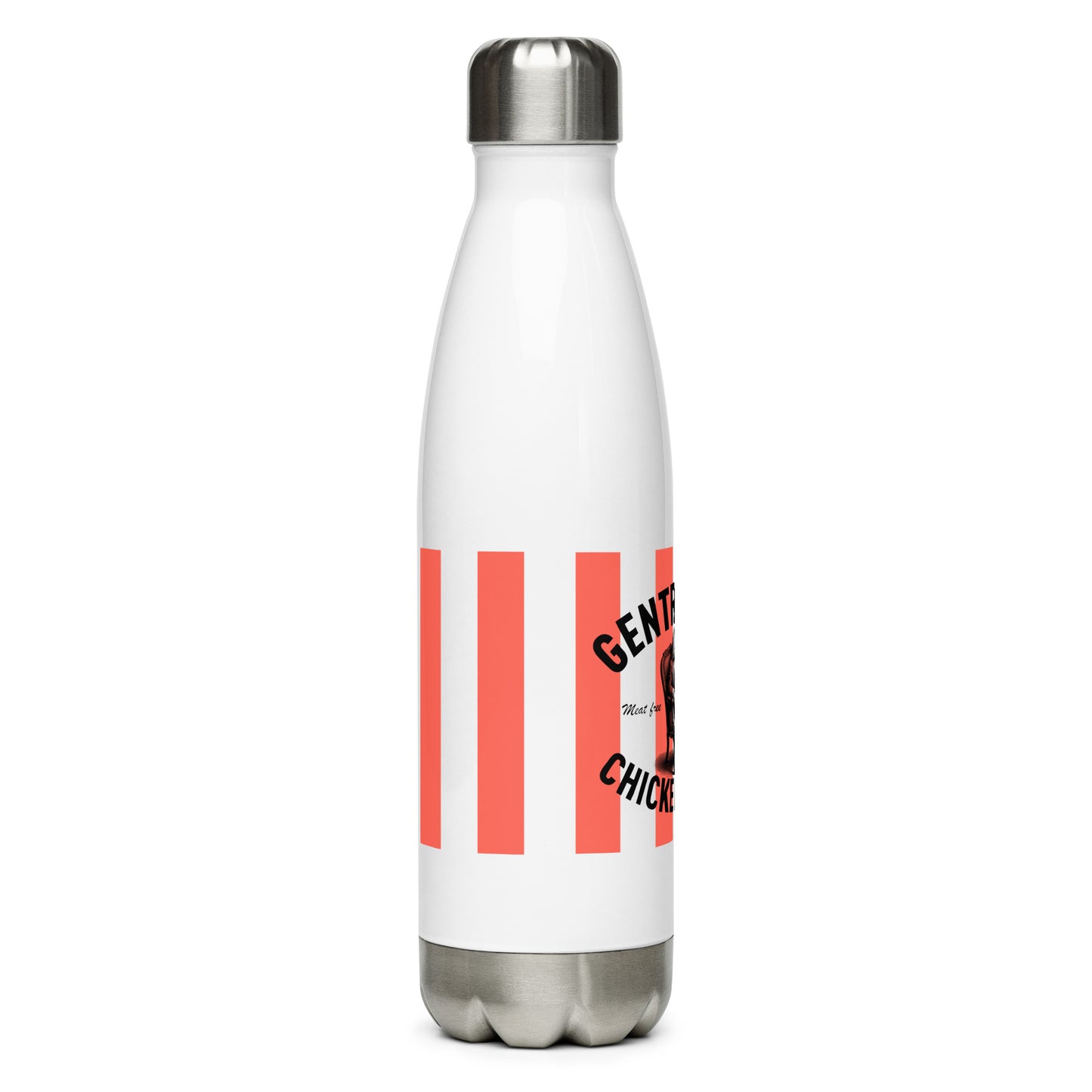 LondonBaby Gentri/fried Chicken Design Stainless steel water bottle - (RED STRIPED)