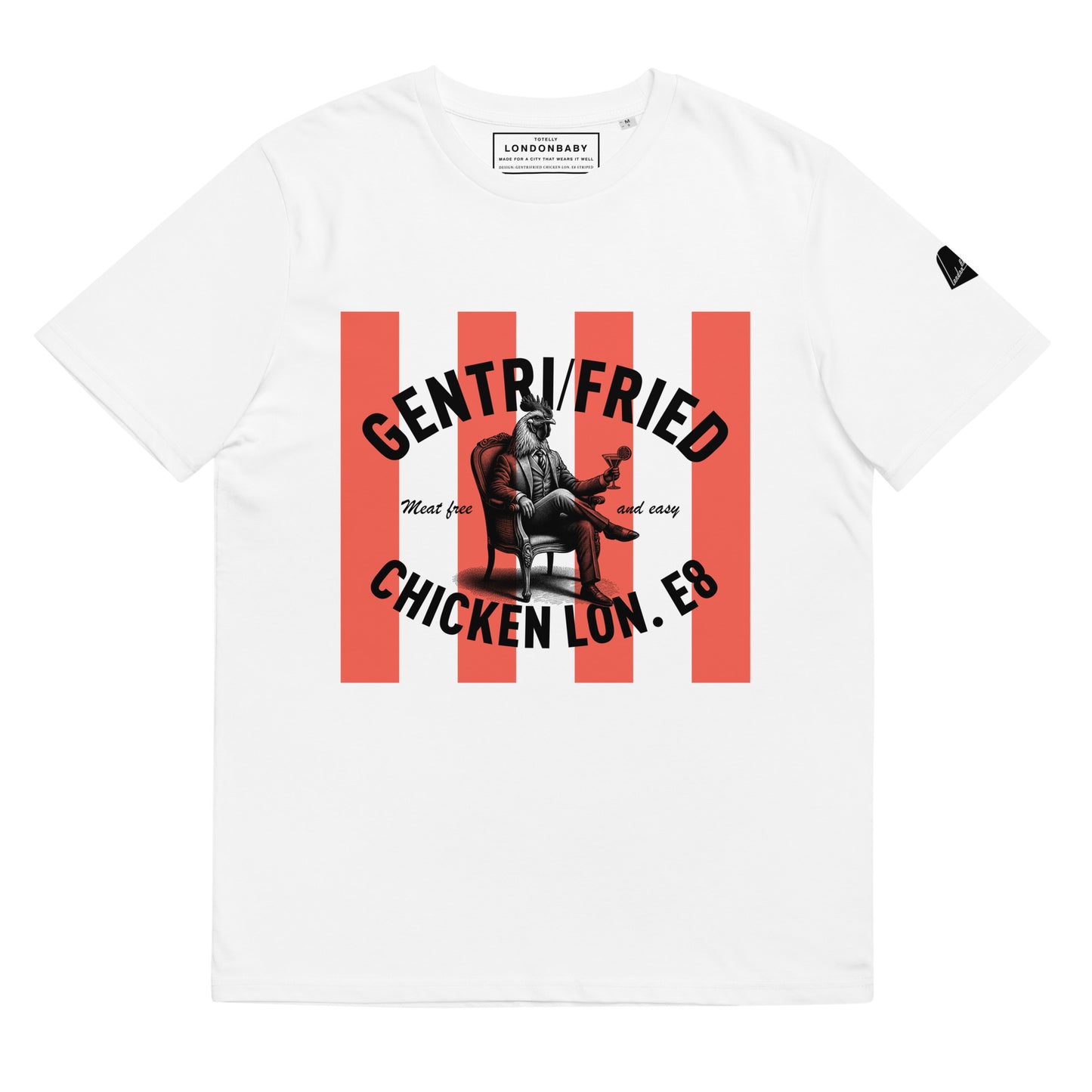 LondonBaby Gentri/fried Chicken Design - T-shirt (RED STRIPED)