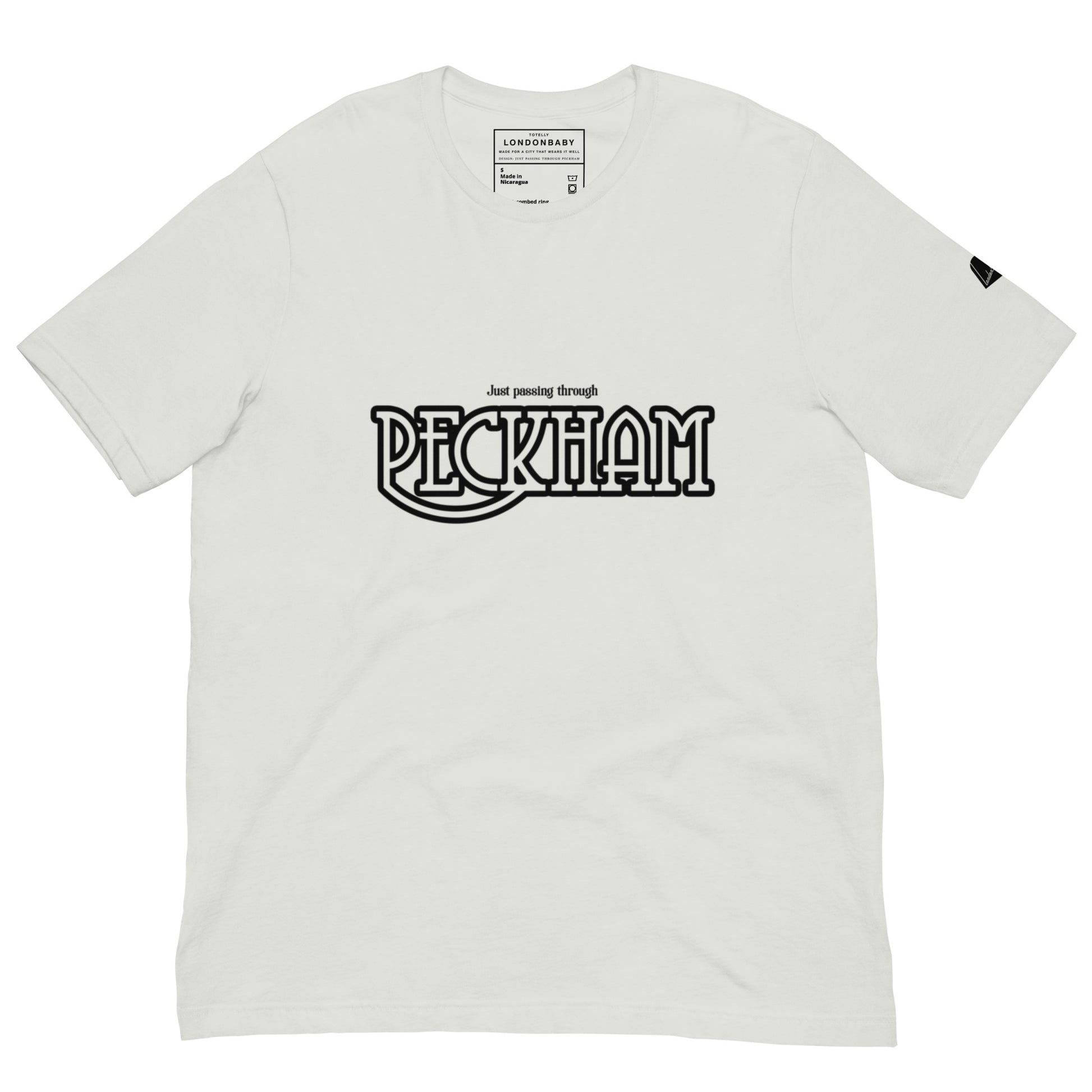 LondonBaby Just Passing Through Peckham vintage-style 100% cotton T-shirt - Front