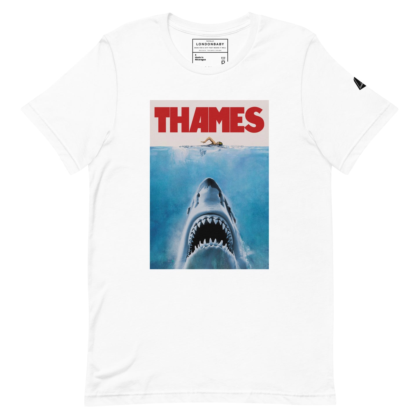 LondonBaby Thames Shark T-shirt design