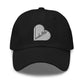 Products Totelly LondonBaby White Heart Logo Mono black Baseball Cap