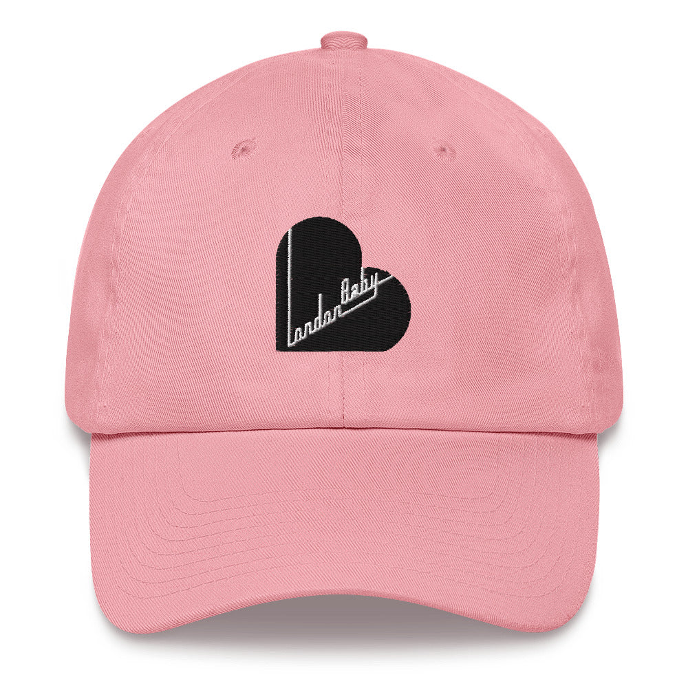 Products Totelly LondonBaby Black Heart Logo Mono Pink Baseball Cap